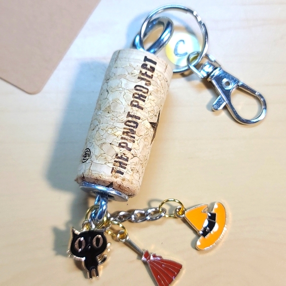 2 for $10 BOGO Halloween - Upcycled Wine Cork Key Chain or Purse Charm - Pick 2 - Picture 3 of 7